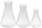 PATIKIL 250,500,1000ml Plastic Erlenmeyer Flask, 3 Pack Wide Mouth Conical Flask for Laboratory, Clear
