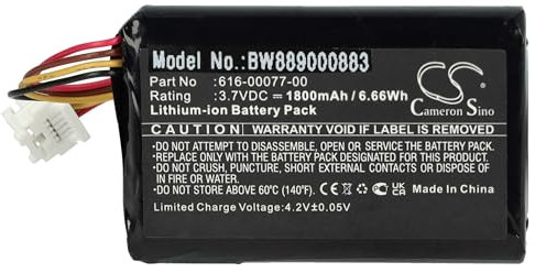 vhbw Akku Ersatz für Garmin 361-00077-10, 616-00077-00, 616-00077-10 für GPS Navigation Navi (1800 mAh, 3,7 V, Li-Ion)