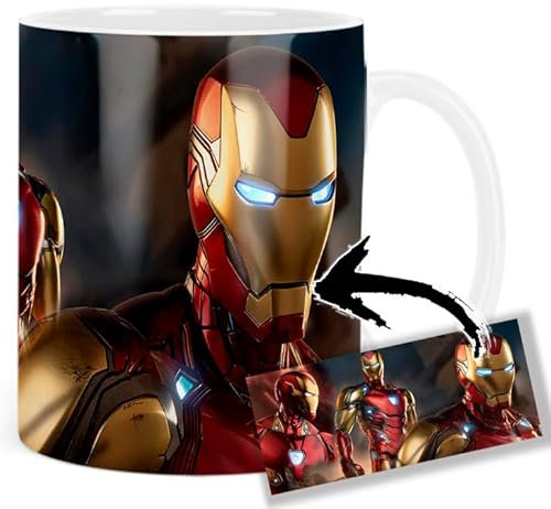 MUGSVILLE Iron Man Taza Ceramica Mug