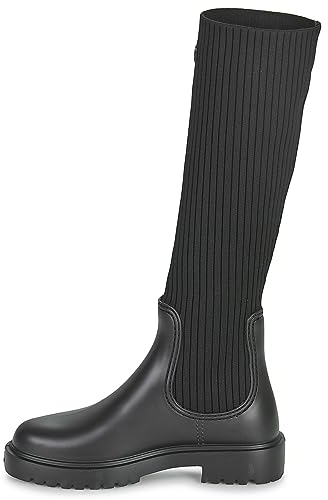 Unisa STIVALE PIOGGIA DONNA NERO FALERCE GOMMA EXTRA LIGHT GAMBALE ELASTICO PLANTARE SOFT ESTRAIBILE