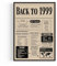 PULSE of HOME – Geschenk zum 26. Geburtstag Mann und Frau – Personalisierte Wanddekoration im Retro-Stil: Poster im Design Zeitung aus 1999 für Wohnzimmer