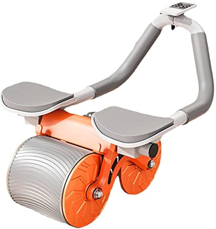 Bounce Back Bauchroller, Ab Roller Kniepolster, Rebound Roller Übung für Bauchkraft, Automatisches Rebound Abs Rad, Bauchtrainer mit Ellenbogenstütze für Muskeltraining