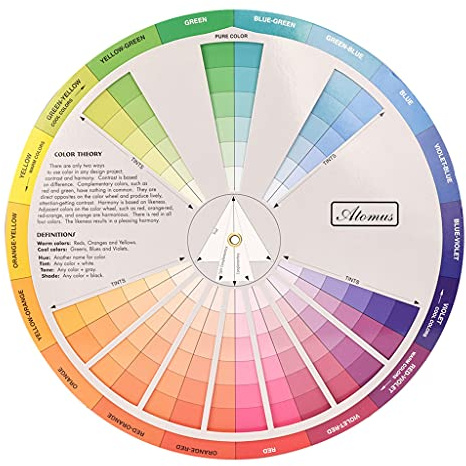 Neue Professionelle Papier Karte Design Farbe Mischen Rad Diagramm Führung Runde Zentrale Kreis Dreht Nagel Pigment Farbe Mischen Rad Für Künstler