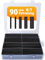 damoguin 90mm Extra lange Schrumpfschlauch-Set mit Kleber, 4:1 Wasserdicht Schrumpfschläuche, Heat Shrink Tube, Isolierschlauch-Sortiment mit 5 verschiedenen Größen（schwarz, 100 Stück）
