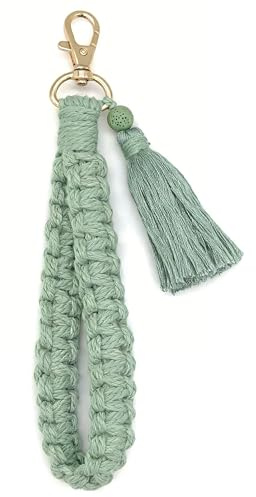 Moydolo Makramee Boho niedliche Schlüsselband Armband Schlüsselanhänger Schlüsselkette Handgelenk Lanyard für Frauen Mädchen