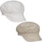 Lipodo Leinen Wendecap - Zweifarbige Mütze - Unifarbene Baker-Boy-Mütze - Sommercap aus 100% Baumwolle - Damen - Frühjahr/Sommer weiß S (55-56 cm)