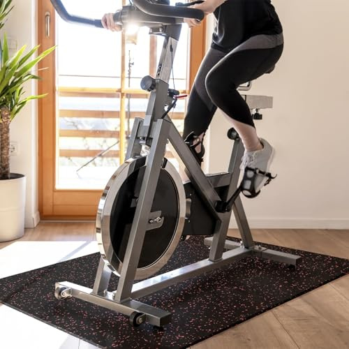 KARAT Bodenschutzmatte Fitnessgerät, Unterlegmatte für Crosstrainer, Laufband, Multifunktionsmatte Keller Trainingsmatte, Schall- und stoßdämpfende Antivibrationsmatte