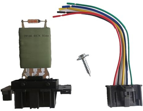 GEEANDLY Widerstand Heizungsgebläse Gebläseregler Vorwiderstand +Kabelstecker 13248240, 55702407, 77364061 kompatibel für Opel Corsa D E Adam für Alfa Romeo Mito für Fiat Grande Punto Evo Doblo Ducato