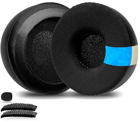 Nullmini Ersatz-Ohrpolster für Koss KSC7/KSC12/KSC35/KSC75/Porta Pro/Sporta Pro Kopfhörer - Ohrenschützer aus Proteinleder in Schwarz