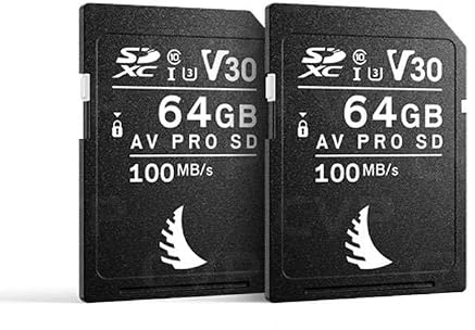 Angelbird AV PRO SD MK2 Karte 64 GB UHS-I V30 U3 Klasse 10 Speicherkarte für Nikon 2er-Pack