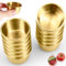 Fyeme 12 Stücke Dip Schälchen Set 45ML Dipschalen Edelstahl Runden Korrosionsbeständig Hochtemperaturbeständig Gewürzschalen Mini für Ketchup Honigsenf Salatdressing Sojasauce Essig (Gold 5.5CM)