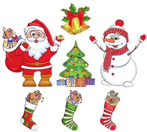 POPETPOP Christmas Magnets for Fridge Xmas Decor Magnetic Refrigerator Decorations DIY Magnetic Charm for Holiday Party