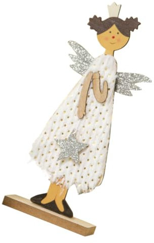 Alipis Weihnachtsengel-mädchen Holz Deko Figur Für Schreibtisch Tisch Heimornament Weihnachtsdeko