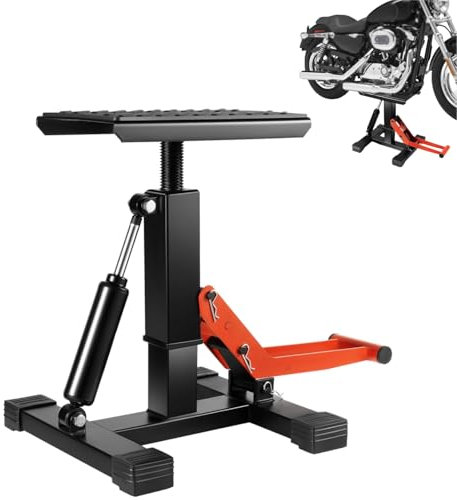 Charocean Motorrad Hebebühne Hydraulisch Motorradheber Montageständer Motorrad, 400kg Tragkraft, Rutschfester Motorrad Ständer, Faltbarer Motorrad Heber & Motorradständer für Werkstatt