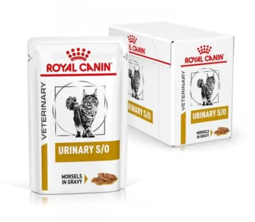 ROYAL CANIN Veterinary Health Nutrition Urinary S/O Wet Cat Food with Morsels in Gravy - 48 x 85g Pouches