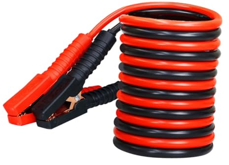 TOGEVAL Câble de Démarrage Batterie Renforcé Câble Électrique Urgence pour Voitures Camions et Suv Isolant Anti-fuite Électrique Démarrage Urgence et Alimentation Solaire