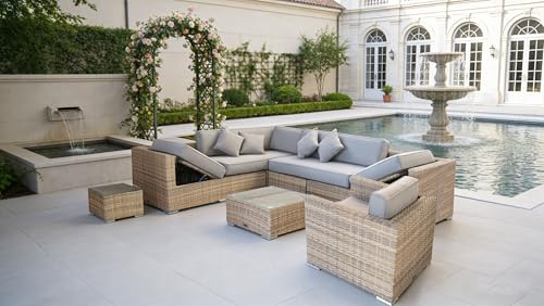 Ragnarök-Möbeldesign PolyRattan Lounge Deutscher Hersteller - 10 Jahre GARANTIE auf UV-Beständigkeit Gartenmöbel Sofa