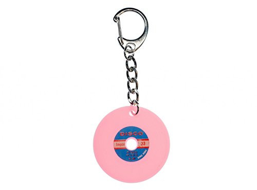 Miniblings Schallplatte Schlüsselanhänger DJ Musik rosa - Handmade Modeschmuck I I Anhänger Schlüsselring Schlüsselband Keyring