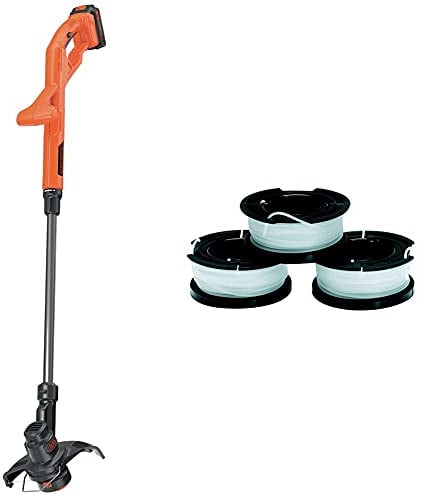 BLACK+DECKER ST182320-QW Tagliabordi + A6485-XJ Set 3 Rocchetti Filo Nylon Reflex, per Tagliabordi