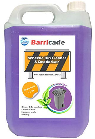 4 x 5L Barricade Wheelie Bin Cleaner and Deodoriser - LAVENDER