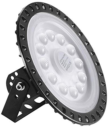 Viugreum 50W Proiettore Faretto LED Lampadario UFO Lampada Interni Industriale LED Luce Bianca 6000K, Impermeabile IP65 Fari Potente Risparmio Energetico Faretto per Soggiorno Officine e Case