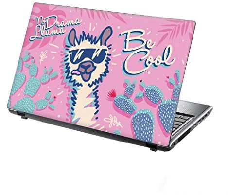 TaylorHe Folie Sticker Skin Vinyl Aufkleber mit bunten Mustern für 15 Zoll 15,6 Zoll (38cm x 25,5cm) Laptop Skin Tropisches Lama, lustig