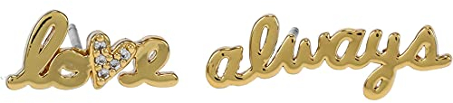 Kate Spade New York Say Yes Love Always Studs Earrings Clear/Gold One Size