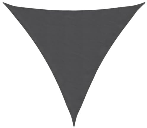 vidaXL Parasole a Vela Ombra Tenda da Sole Elegante Moderna Anti UV Giardino Frangisole Terrazza Balcone Oxford Triangolare 4x4x4 m Antracite