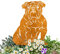 Terma Stahldesign Edelrost Gartenstecker Hund Englisch Bulldogge Handmade Germany, tolle gartendeko aus Rost-Metall, deko rostoptik, Rostfiguren Tiere, rostfiguren Garten, Rostdeko