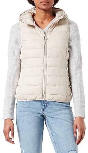 ONLY Femme Onlnewtahoe Hood Waistcoat Otw Noos Gilet Matelassé, Pumice Stone, S EU