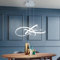 LED Hängeleuchte Esstisch Dimmbarer Pendelleuchte Mit Fernbedienung Moderne Deko Pendellampe Chrom Finish Acryl Hängelampe Höhenverstellbarer Kronleuchter Schlafzimmer Wohnzimmer Beleuchtung,Chrome…