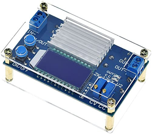 WANGCL Einstellbarer Spannungsregler DC auf DC 5,3 V-32 V auf 1,2 V-32 V 12 V Netzteilmodul, 12 A LCD Step Down Volt Transformator 160 W CC CV Abwärtswandler Reduzierstück