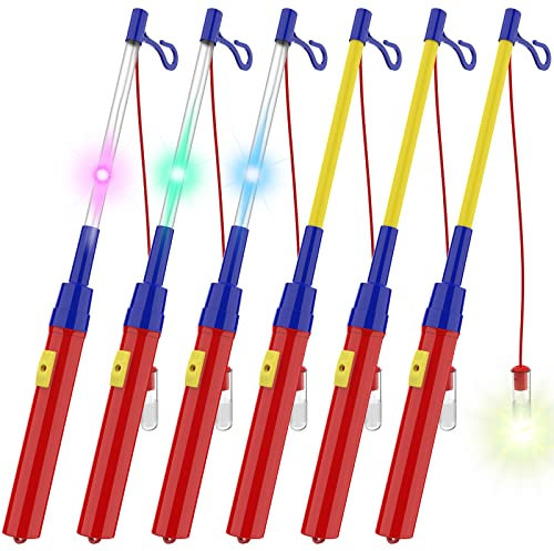 Geepen LED Laternenstab 30 cm für St. Martin, 6PCS Batteriebetrieben Mehrfarbige Kinder Led-laternenstab für Martinsumzüge, Halloween, Kinderparty, Kostümparty und Weihnachten