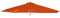 Mendler Toile de Rechange pour Parasol Florida, Toile de Rechange pour Parasol, Ø 3m Polyester 6 Baleines - Terracotta