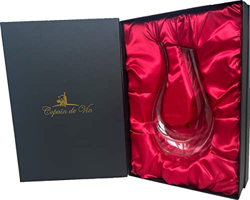Copain de Vin™ Sommelier Finest - Caraffa in cristallo soffiato a bocca - Confezione regalo di lusso - Regalo di vino - Accessori per il vino