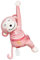Efugadeng Taschentuchhalter fürs Auto, Plüsch Taschentuchbox, Affen-Design, Rosa, Stoff, PP-Baumwolle