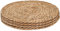 Defined Deco Woven Placemats Set of 4,11.8Round Rattan Placemats,Natural Hand-Woven Water Hyacinth Placemats,Farmhouse Weave Place Mats,Rustic Braided Wicker Table Mats for Dining Table,Home,Wedding.