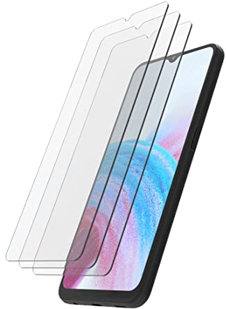 Hama Schutzglas für Samsung Galaxy A34 5G Handy (3x Galaxy A34 Hartglas, 9H, stoßfest, anti kratz, Sicherheitsglas Schutzklasse 7, Glasschutz Schutzfolie + Montagehilfe f. Mobiltelefon) transparent