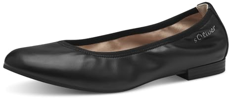 s.Oliver Damen Ballerinas mit Blockabsatz Elegant, Schwarz (Black), 39 EU