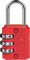 SISAV Cadenas à Combinaison à 3 Chiffres,Cadenas de Gym,Cadenas d'Extérieur,Adapté aux Casiers d'École,aux Boîtes à Outils,aux Sacs à Dos de Voyage,avec Loquet (Rouge,1 Pièces)