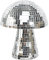 Byffoer Spiegel-Pilz-Disco-Kugel, Pilz Disco Kugel Ornament Deko Discokugel Pilz Silber-Disco-Kugel Dazzling Mushroom Disco Ball Disco-Spiegel-Glitzer-Kugel for Home Decoration,Table Decor(Silber)