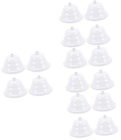 DOITOOL 16 Stk Beleuchtungszubehör Beleuchtung Baldachin Platte Halterung Für Deckenleuchte Hängender Lichtplattenhalter Zubehör Für Deckenleuchten Schmiedeeisen Lieferungen Trompete Weiß