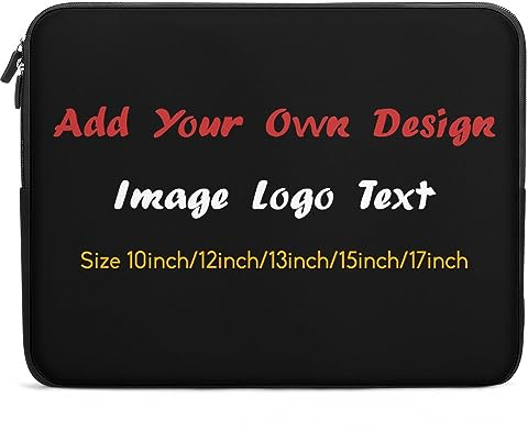 Borsa per laptop personalizzata Design personalizzato La tua foto Testo Custodia per laptop Custodia per computer impermeabile antiurto per donne uomini