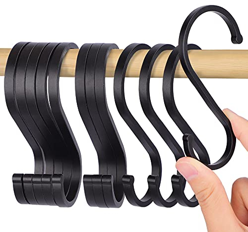 ACMETOP S Haken, 20 Stück Haken zum Einhängen passender Durchmesser 21mm/32mm, Hacken Aluminium Küche, Schrank, Garage und Garten für hängende Töpfe und Pfannen, Kaffeetassen, Kleidung, Pflanzen
