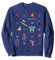 Skifahrer und Schneeflocken Druck Apres Ski Skifahren Herren und Damen Sweatshirt