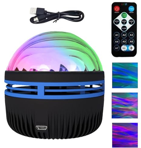 Bitong 2 in 1 Northern Lights and Ocean-Waves Projector, Northern Lights Galaxy Projection Lamp, Northern Lights Projector Colorful Changes, Northern Lights Auroras Projector, Aesthetic Room Decor