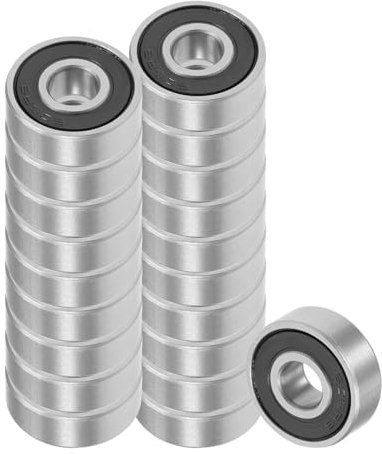 Kozelo 20 Stück 606-2RS Kugellager - [6x17x6mm] Chromstahl Doppelt abgedichtete Rillenkugellager für Maschinenanwendungen Industrielle Ausrüstung