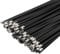XINGO Fascette in metallo nero da 30 cm (confezione da 200), fascette in acciaio inossidabile 304 resistenti, resistenza alla trazione 136 kg, fascette autobloccanti multiuso per avvolgimento di