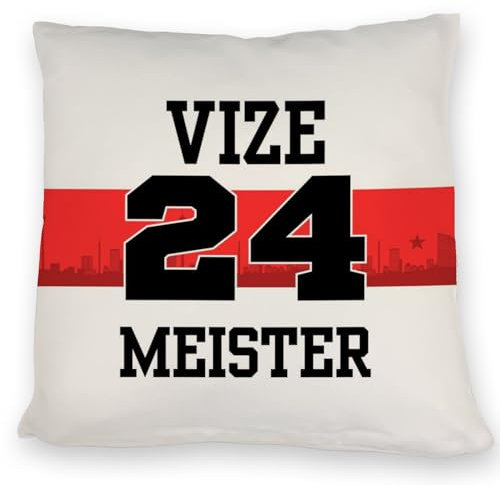 speecheese Stuttgart Brustring Kissen mit Spruch Vizemeister 2024 Fußball Meisterschaft Überraschung Liga International Saison Schwaben Vizegart Edition