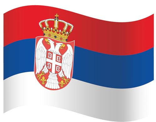 SmagMedia24 WM Fanartikel Magnet Flagge Fahne für Auto Deko Alle Länder Verschiedene Größen Weltmeisterschaft Magnetfolie 0,9 Stärke (Serbien, M (30x20cm))